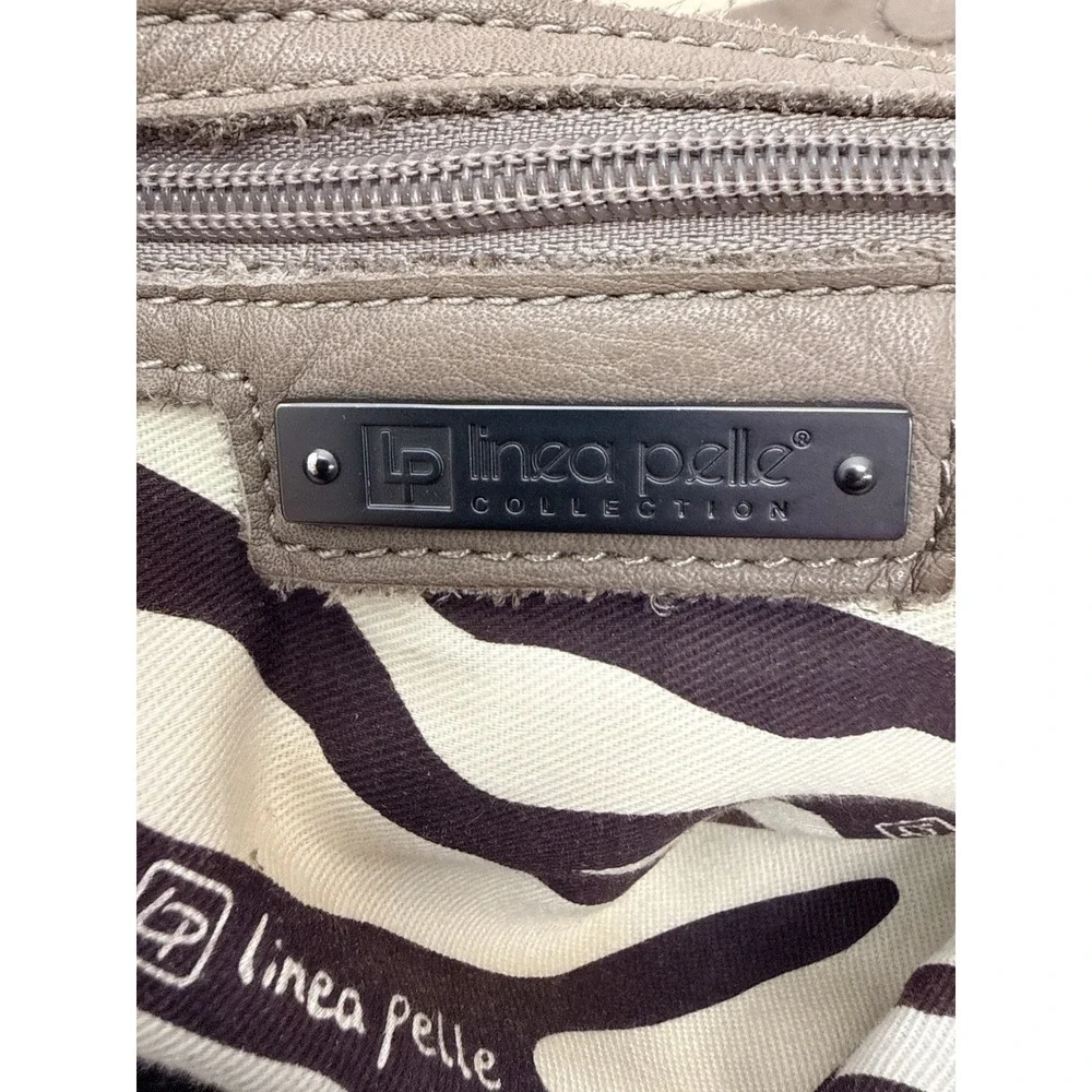 Linea Pelle Vanessa Hobo Shoulder‎ Bag Large Fringe Brown Braided Strap #6